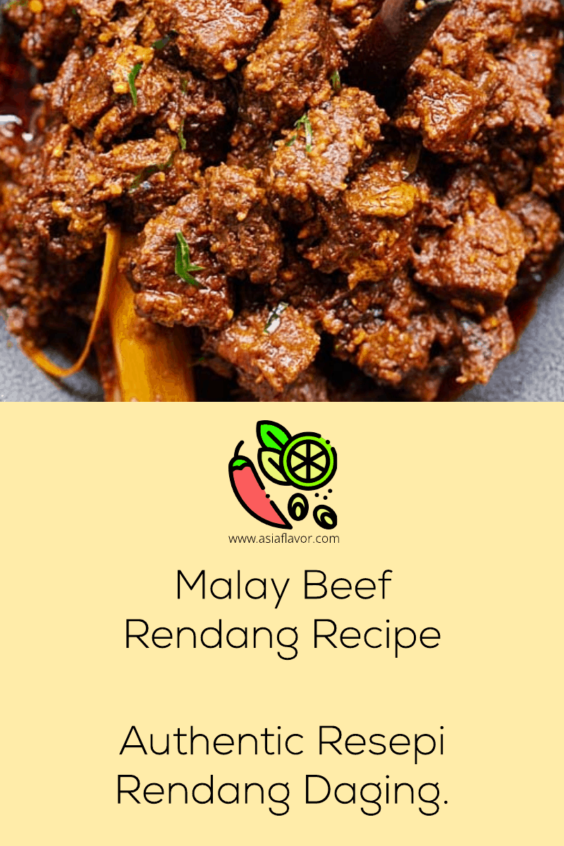 Malay Beef Rendang Recipe Authentic Resepi Rendang Daging Taste Of Asia Flavor