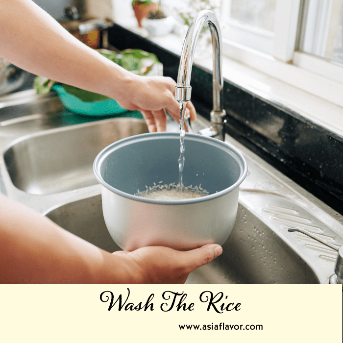 wash the rice